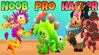 Dino Bash Chrono War 🦖⏳ – Новичок против Профессионала против Хакера