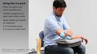 Elbow pain relief ice treatment R