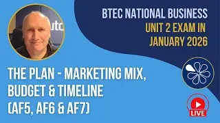 Marketing Mix, Budget & Timeline (AF5, AF6 & AF7) | BTEC National Business Unit 2 (Jan 2026)