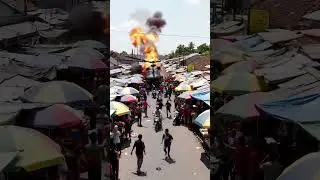 Helikopter Jatuh Ditengah Pasar  #simulasiai #ai