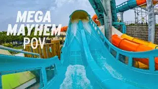 Mega Mayhem POV! Rapids Water Park's NEW Water Coaster 2024