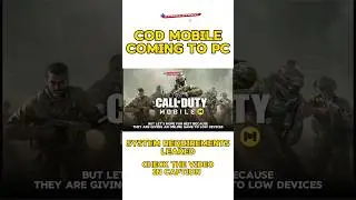 Shocking news: Cod mobile coming is to Pc 😱😱😱#shorts #callofdutymobile