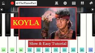 KOYLA BGM Piano Tutorial Easy | Notes for Beginners | Shah Rukh Khan #piano 