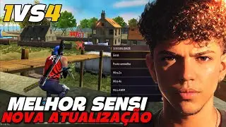 MELHOR SENSIBILIDADE COM E SEM DPI ATUALIZADA PARA DAR FULL VERMELHO! FREE FIRE - K7 FF