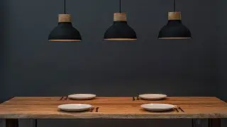 3-lichts eettafelhanglamp Emma mat zwart met hout | Straluma 02820227