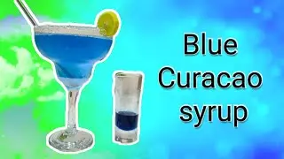 Making Blue Curacao syrup at home #curacao #trending #viralvideo #restaurantstyle #syrup #mocktail