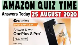 Amazon Quiz Time Answers Today 26 August 2020 | #QuizTimeAnswers