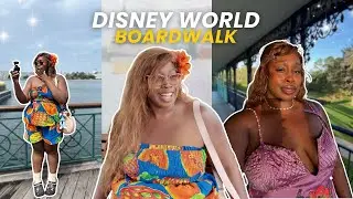 DISNEY WORLD VLOG | exploring boardwalk, my first time riding the skyliner 🚠, Flying Fish dinner