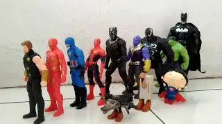 The Avengers of Hero Action Figure Black Panther, The Flash, Venom, Wolverin,, Batman, Thor, Venom