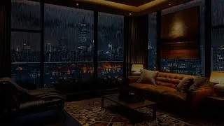 Urban Bedroom Retreat Serene City Views and Gentle Jazz Melodies - Relaxation, Healing, Study