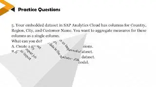 C_SAC_2501 SAP Analytics Cloud Data Analyst Exam Prep 2025 | Free Practice Questions