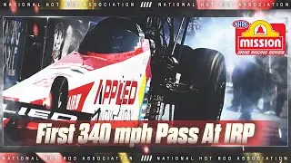 Shawn Langdon makes the first 340 mph pass at Indianapolis Raceway Park