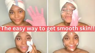 How to Exfoliate  the face using 🧤bath gloves