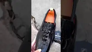 Black exotic leather loafers. You deserve it. Less than $100.