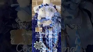 Matching Homecoming Mum & Garter | HOCO Bears #hoco2025 #rgmums #mums #texas #garters