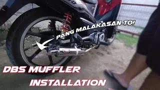 DBS Muffler Installation / Sound Test / Silent but killer / Rusi 100 / SAI