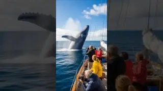 amazing views when blue whale come close to the people #bluecircle #bluewhales #naturelovers #ocean