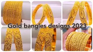 Latest Gold Bangle Sets Design With WeightE || Gold Bangles Designs 2023