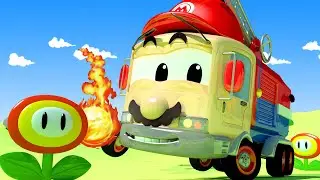 Frank the FIRE TRUCK is SUPER MARIO! - Tom's Paint Shop in Car City 🎨 l Cartoons for Kids
