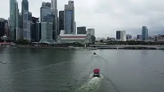 Drone Shots 4k - Bumboat Chase (Singapore River)