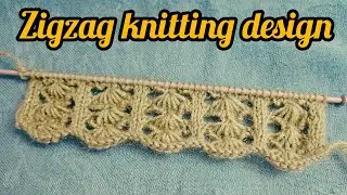 Very easy zigzag knitting design for ladies cardigans/jackets and babies sweater