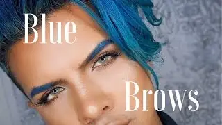 Blue Colored Eyebrow Tutorial | Gabriel Zamora