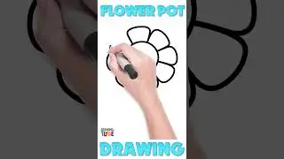 How To Draw A Flower Pot🌻🎨✏️🖍️Easy Drawing for Kids, Toddlers #drawing #howtodraw #FlowerPot