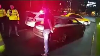 Cristian Boureanu făcut ko de către polițistul de la rutiera
