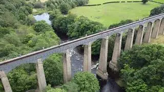 Pontcysyllte Aquaduct Overview drone footage DJI Mavic Mini Narrowboat Wales World Heritage Site