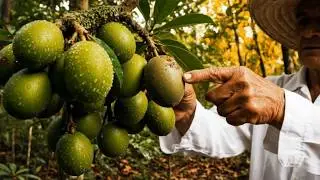Inside Mexico Black Sapote Processing: Harvesting Nature's Chocolate Pudding (Full Process)