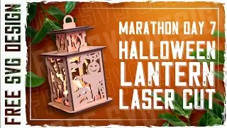 Halloween Lantern Laser Cut, Halloween wooden lantern free design #halloween #hallowendecor #art