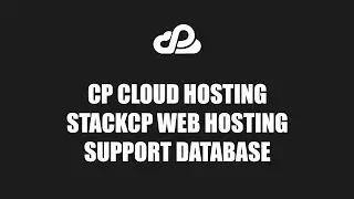 cP Cloud Hosting StackCP Web Hosting Support Database