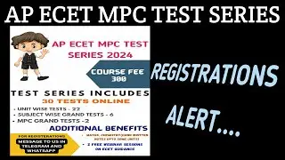 ap Ecet MPC test series 2024 registrations| ap Ecet MPC bits 2024|ecet maths bits|nithin kolluru|