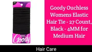 Goody Ouchless Womens Elastic Hair Tie - 27 Count, Black - 4MM for Medium Hair | Hair Care