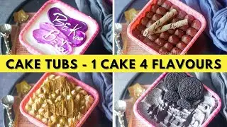 Ridiculously Easy Cake Tubs (Tub Cakes) 1 Cake 4 Flavours