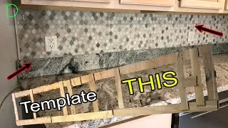 Marble backsplash template