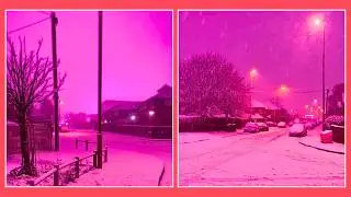 The Snow Turned The Sky Pink 🩷