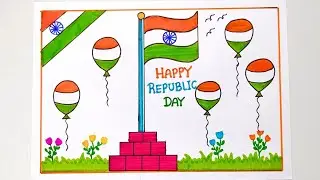 Republic Day drawing easy step | Republic day drawing idea for beginners | Republic Day Drawing 2026