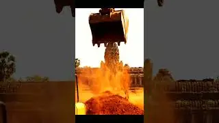 Ancient Temple Meets Modern Machines: Heavy Equipment at Work 🚧