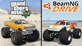 BeamNG Drive monster truck VS GTA 5 monster truck - which is best?