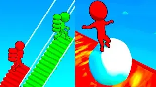 Snow Race 3D vs Bridge Race ⭐️🏅😈⭐️ Hard Levels Challenge Walkthrough Gameplay Ep619