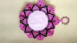 DIY Beautiful Macrame Mirror /Flower design Macrame mirror tutorial in Hindi