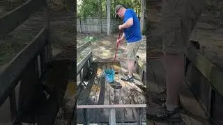 Oil Staining Trailer Deck #shorts