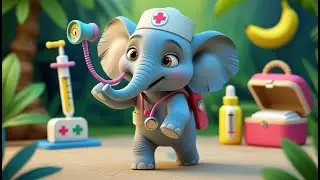 Little Doctor Elephant Song 🐘💊 | Cute Kids Cartoon Nursery Rhyme