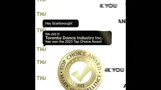 Toronto Dance Industry Inc Top Choice Award Winner 2023