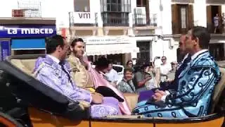Goyesca Paseo Carruajes Toreros y Damas Goyescas.  4K . Ronda 2018