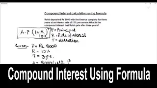 How to find yearly Compound Interest using formula /How to find Compound Interest /Compound Interest
