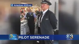 Pilot Brought To Tears As Choir Sings To Him After Retirement Flight