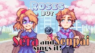 Violets! Roses but SERA (genderswap Senpai) AND SENPAI SINGS IT! Friday Night Funkin’ Cover!