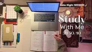 3H Study With Me | Night Study Session | Nasheed for Studying | Pomodoro 50/10